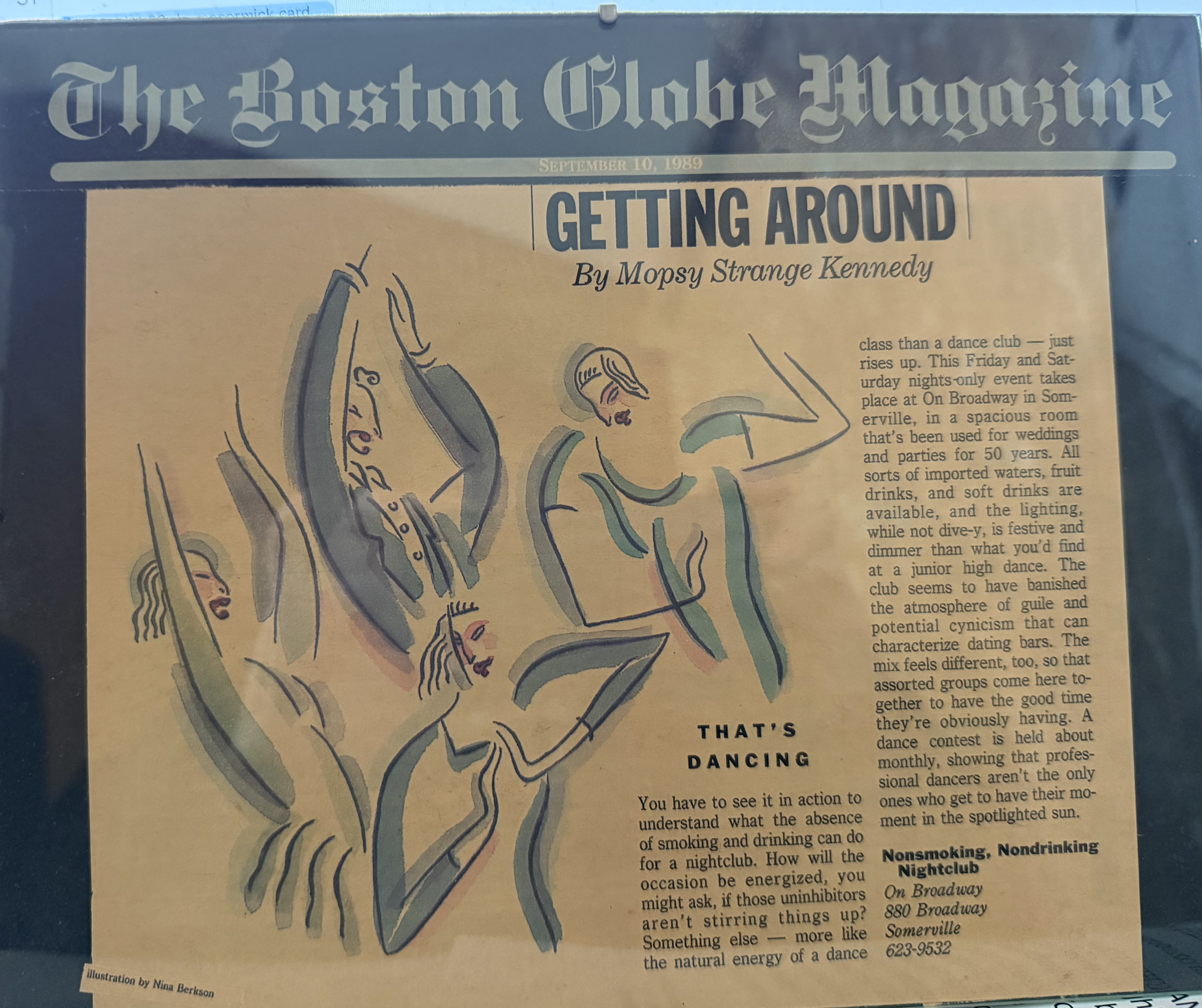 "Getting Around" — Boston Globe Magazine, September 1989