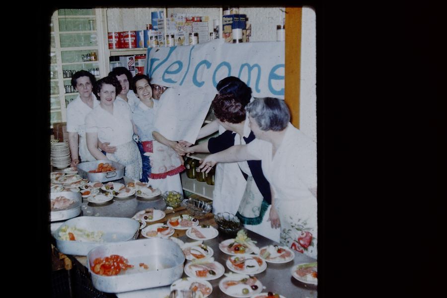 Staff prepping for an event — 